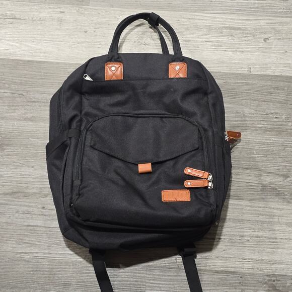 Qualypant Black Extra Large Diaper Bag for 2 Kids Expandable 35L Twin Backpack - Picture 12 of 12